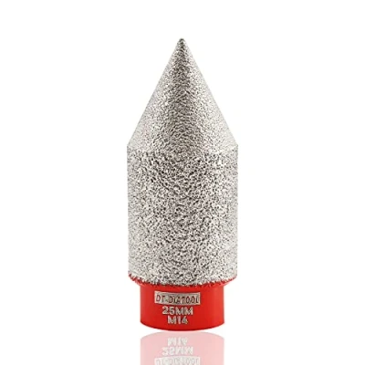 Image of DT DIATOOL Diamond Chamfering Finger Bit Diameter 2 25mm for Beveling Enlarging Trimming Existing Holes of Porcelain Ceramic Tiles Granite Marble Stone M14 Thread