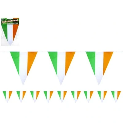 Image of IRELAND RAYON TRIANGLE BUNTING Irish St Patricks Day House Decor Party BBQ