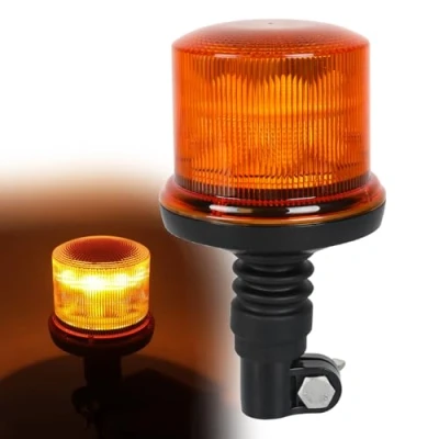 Image of AOHEWEI Led Warning Beacon Light Amber, 8 Patterns 12/24V 20Pcs Strobe Lamp for Agricultural Machines Commercial Vehicle School Bus Tractor Excavators Truck