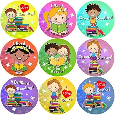 Image of 144 Reading Awards 30 mm Reward Stickers for School Teachers, Parents, Nursery