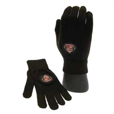 Image of Sunderland A.F.C. A.F.C Knitted Gloves Junior Official Merchandise, One Size, Black