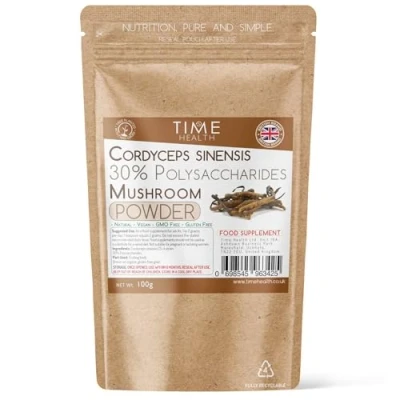 Image of Cordyceps sinensis Mushroom Extract 100g Powder 30% Polysaccharides (100g Pouch)