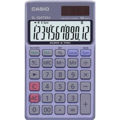 Image of Casio SL 320 TER+ Handheld Calculator, 12 Digit, 3 Key Memory