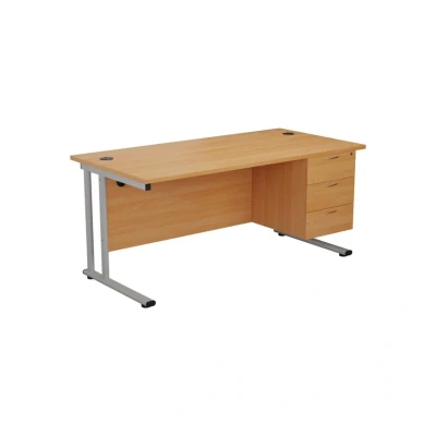 Image of Jemini 655 Fixed Pedestal 3 Drawer Beech KF74417