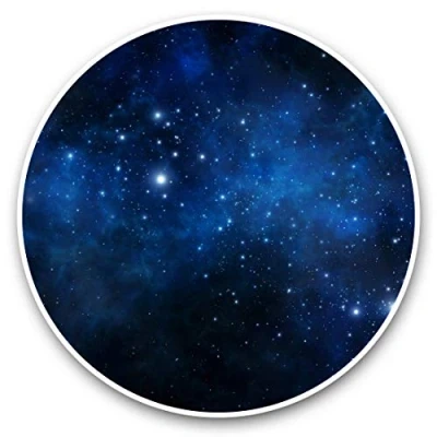 Image of Awesome Vinyl Stickers (Set of 2) 15cm Blue Space Sky Nebula Stars Fun Decals for Laptops,Tablets,Luggage,Scrap Booking,Fridges #44395