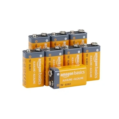 Image of Amazon Basics Everyday Alkaline Batteries 8 Count (9V/6LR61) (Appearance may vary)