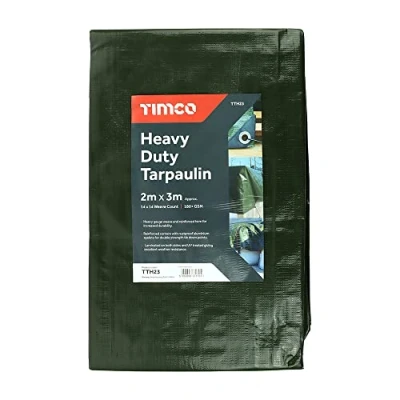 Image of TIMCO Tarpaulin Heavy Duty and Waterproof Cover 2 x 3m Green