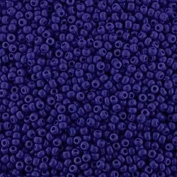 Image of Size 11 Seed Beads Opaque Navy Blue Qty 100 Grams