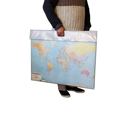 Image of A1 A2 A3 A4 Clear Art Work Carry CASE Portfolio File Folder School Holdall Print Sleeve Storage (A2)