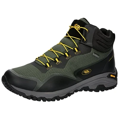 Image of Brütting Unisex Mount Clarke Trail Running Shoes, Green Black Yellow, 6 UK