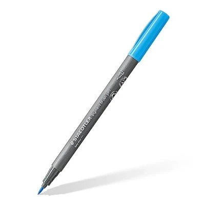 Image of STAEDTLER 371 30 Pigment Arts Brush Pen Light Blue (Box of 10)