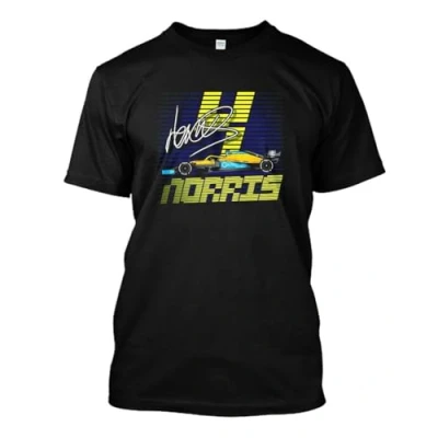 Image of NWT 5519 Lando Norris Racing Driver T Shirt Size 2XL Other Call me Black
