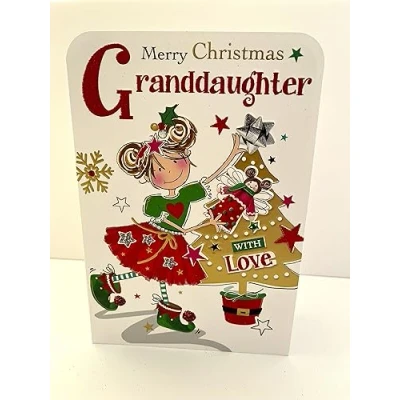 Image of Jonny Javelin Merry Christmas Granddaughter Card