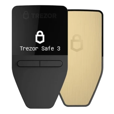 Image of Trezor Safe 3 Passphrase &amp; Secure Element Protected Crypto Hardware Wallet Buy, Store, Manage Digital Assets Simply and Safely (Solar Gold)