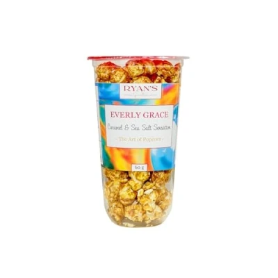 Image of Everly Grace Popcorn caramel &amp; sea salt Sensation, 60 g cups with and from our manufactory in Augsburg, Germany