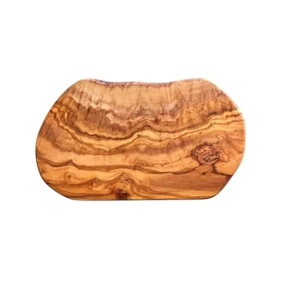 Image of Küchenmaster Olive Wood Chopping Board in Natural Cut (32 34 cm)