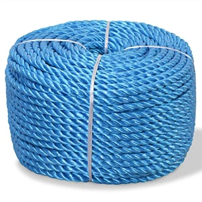 Image of vidaXL Blue Polypropylene Twisted Rope 16mm Thick &amp; 100m Long, Water Resistant Floatable, Ideal for Home, Garden, Workshop Use (Not Climbing/Swing)