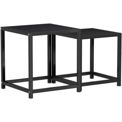 Image of vidaXL Tea Tables 2 pcs MDF Black