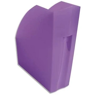 Image of Exacompta Ref 18019D Magazine File 292 x 110 320mm in Size, Suitable for A4+ Documents, Stable, Large Storage Capacity, Conical Shape Handling Purple