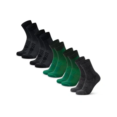 Image of DANISH ENDURANCE Walking Socks Merino Wool Lightweight, Hiking Socks, Trekking, for Men &amp; Women, Unisex, 5 Pack Multicolour (2xGreen,2xBlack,1xDark Grey) 3