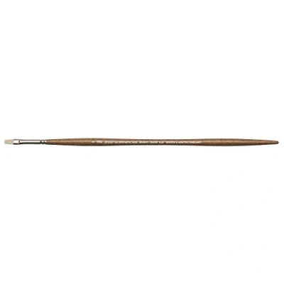 Image of Winsor &amp; Newton Oil Painting Brush, Synthetic, Brown, Nr. 2 Flachpinsel, kurzer Stiel