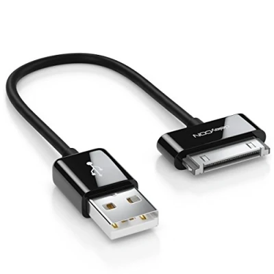 Image of deleyCON 0.15m 30 Pin USB Cable Dock Connector Sync Charging &amp; Data Compatible with IPhone 4s 4 3Gs 3G IPad IPod Black