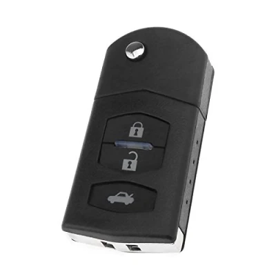 Image of YINETTECH 2 Buttons Key Shell Compatible with Mazda 2/3/6/RX8/MX5 Remote Filp Case Replacement Keyless Flip Folding Blade