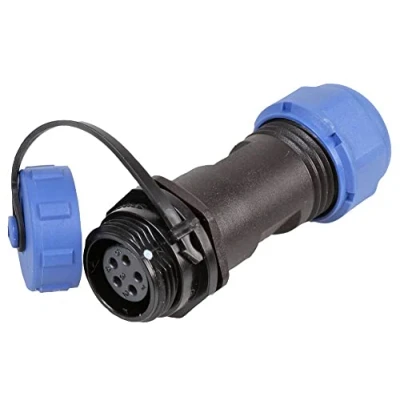 Image of PRO ELEC PELR0138 Circular Threaded Connector Inline Socket, 5 Pole, 8mm, IP68