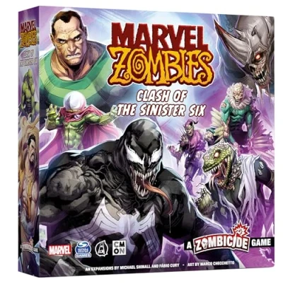 Image of CMON Marvel Zombies: Clash of the Sinister Six Expansion Miniatures Board Game Ages 14 Plus 1 6 Players 60 Minutes Playing Time