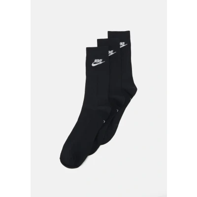 Image of Nike Sportswear Everyday Essential CREW Unisex 3 PACK Socks, Size: Medium, White/university red/light photo blue/black