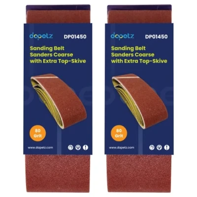 Image of Dapetz ® Sanding Belt 60 X 400mm, Sander Belts 40/60/80/120 Grit for Sander, Grinding, Sharpening and Derusting (20 Pieces) Very Coarse Sheets
