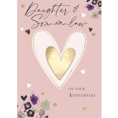 Image of Just To Say Daughter &amp; Son In Law Embellished Anniversary Greeting Card Cards JT237