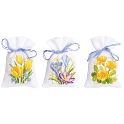 Image of Vervaco Counted Cross Stitch SPRNG FLWR, Multi, One Size