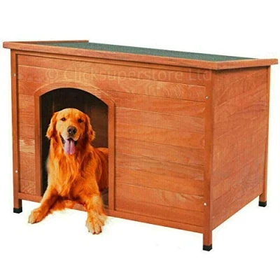 Image of Click Large Outdoor Dog Kennel Winter Pet House Shelter Wooden Animal Hut