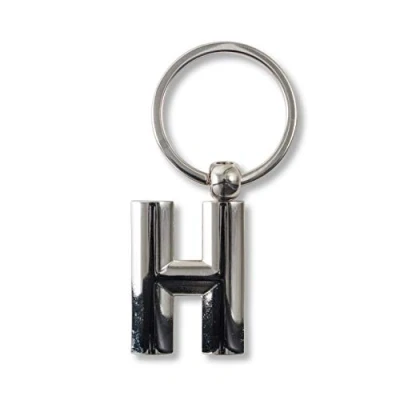 Image of IF Metal Letter Keyring Personalised Alphabet Letters Silver H Keyring, 7 cm;,Silver