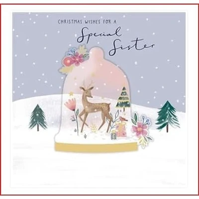 Image of UK Greetings Special Sister Christmas Card Wishes for A
