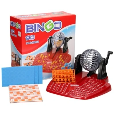 Image of Quickdraw Classic Bingo Game Set with Tumbler Cage 90 Numbered Balls, 48 Cards, and 100 Covering Chips Traditional for Family Parties Gatherings &amp; Events Fun All Ages