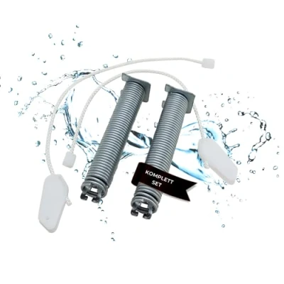 Image of Door Springs Set with Pulley Kit for Bosch Siemens Viva 00754869 754869 Colour Code Black