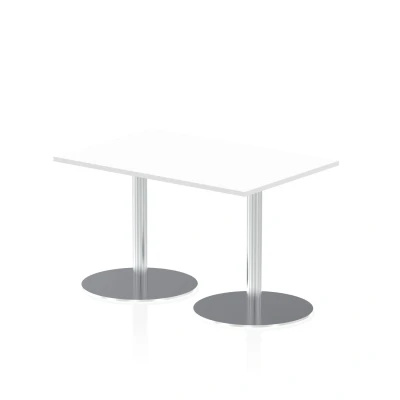 Image of Italia 1200 x 800mm Poseur Rectangular Table White Top 725mm High Leg
