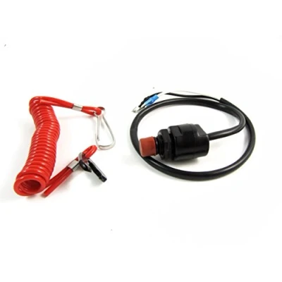 Image of Universal Boat Outboard Engine Motor Kill Stop Switch &amp; Safety Tether Lanyard