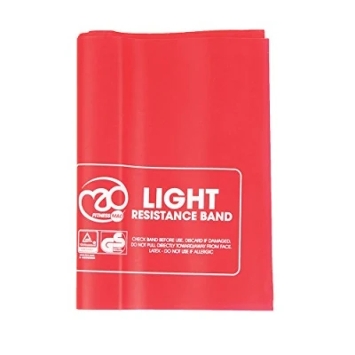Image of Fitness Mad Resistance Bands, Workout Band 1.5m, 3 Levels, Heavy Duty Exercise for Home Workout, Pilates &amp; Rehabilitation (Light (Red))