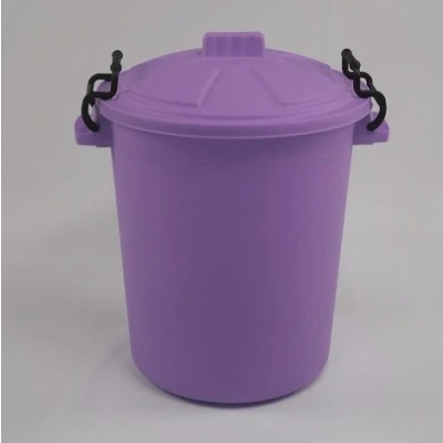 Image of KetoPlastics 50L PLASTIC HANDLE lilac Garden Storage Dustbin Bin 50 Litre Refuse HEAVY DUTY