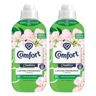 Image of Comfort Creation Concentrated Fabric Conditioner with 100 Days of Long Lasting Fragrance and Softness Intense Liquid Softener 30 Washes, 900 ml (Apple Blossom, Buy 2)