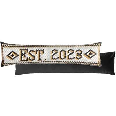 Image of furn. Established 2023 Mosaic Message Velvet Draught Excluder Multicolour One Size