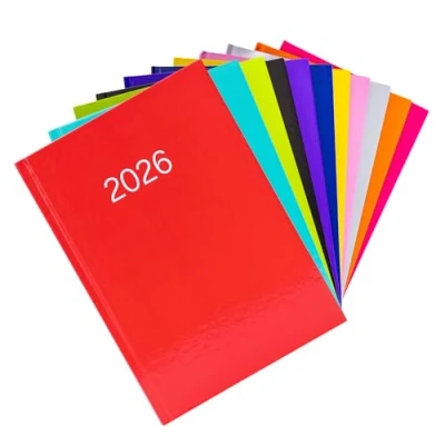 Image of evelay 2026 Diary A5 Week to View Full Year Office Organiser Planner Hardback Diaries Red