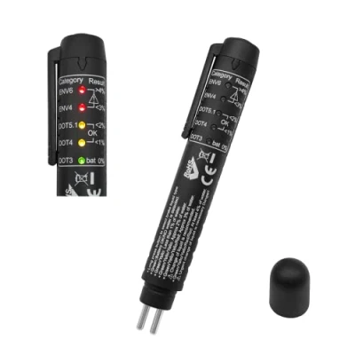 Image of ZKTOOL Upgraded Version Automotive Brake Fluid Tester Pen, 5 in 1 Detector, Can Test DOT3 DOT4 DOT5 ENV6 ENV4, LED, Universal Oil Detection Moisture Analyzer