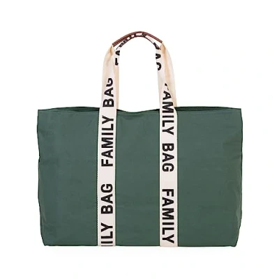 Image of CHILDHOME, Family Bag, Changing Travel/Weekend Large Capacity, Detachable Pouch Included, Green Signature Collection