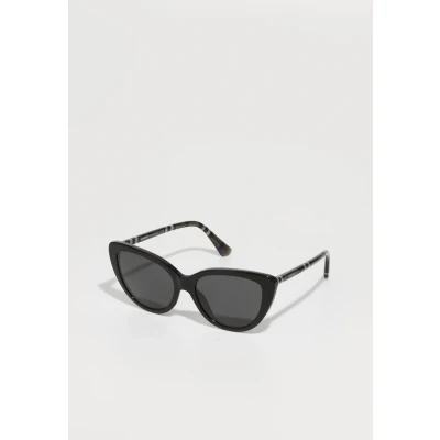 Image of Burberry Woman BE4457 416587 Sunglasses Acetate Black Grey Cat Eye Normal