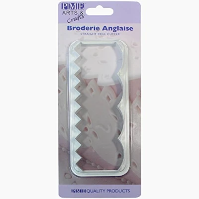 Image of PME FF383 Broderie Anglaise Straight Frill Cutter, White