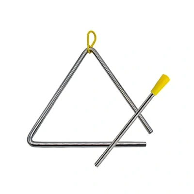 Image of TRIXES 4 inch Musical Instrument Triangle Play Alongside Percussion Instruments like the Drum, Bells, Xylophone, Maracas, Glockenspiel Suitable for Adults, Kids and Toddlers Childrens Toy Set